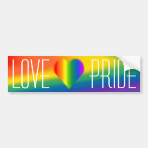 Gay Pride Bumpersticker Rainbow Love Stickers