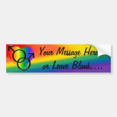 Gay Pride Bumpersticker Rainbow Man Love Sticker (Voorkant)