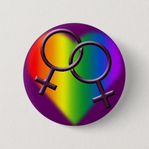 Gay Pride Buttonnen Buttonnen van de Rainbow Love  Ronde Button 5,7 Cm