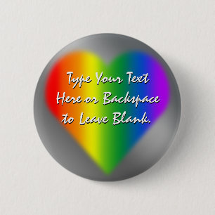 Gay Pride Buttonnen Buttonnen van de Rainbow Love  Ronde Button 5,7 Cm