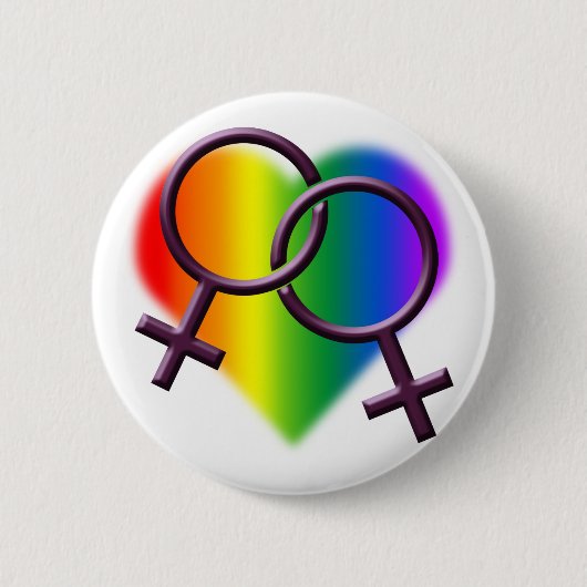 Gay Pride Buttonnen Buttonnen van de Rainbow Love  Ronde Button 5,7 Cm (Voorkant)