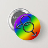 Gay Pride Buttonnen Rainbow Man Love Buttonnen Gif Ronde Button 5,7 Cm (Voorkant /achterkant)