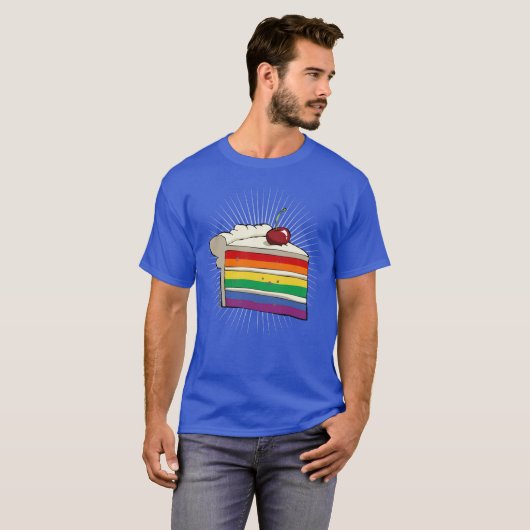 Gay Pride Cake T-shirt (Voorkant volledig)