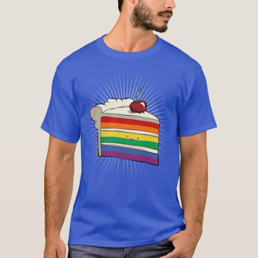 Gay Pride Cake T-shirt (Voorkant)