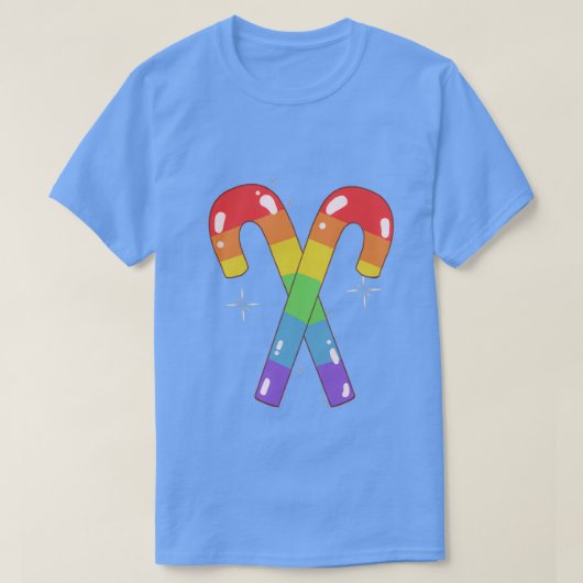 Gay Pride Candy Cane T-shirt (Design voorkant)