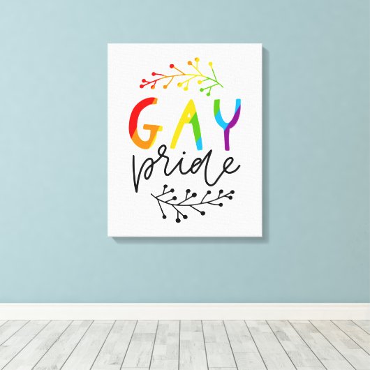 Gay Pride Canvas Afdruk (Insitu (Houten vloer))