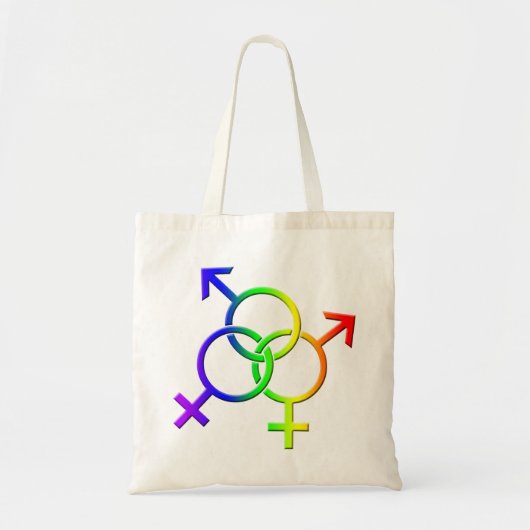 Gay Pride Canvas tas LGBT Rainbow Love Shopping Ba (Voorkant)