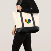 Gay Pride Canvas tas Rainbow Love Shopping Bag (Voorkant (product))