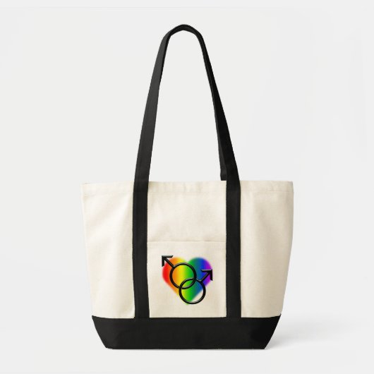 Gay Pride Canvas tas Rainbow Love Shopping Bag (Voorkant)