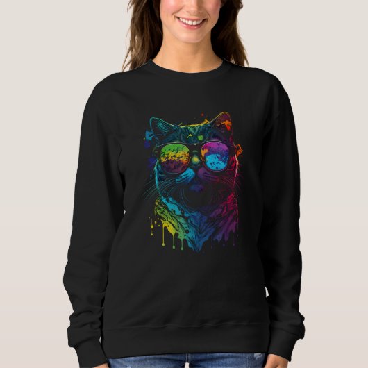 Gay Pride Cat Animal  Pride Month Cute Equality LG Trui (Voorkant)