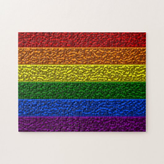 Gay Pride Chrome Flag Legpuzzel (Horizontaal)