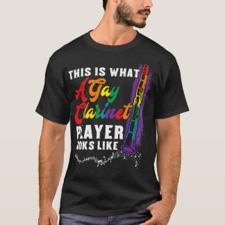 Gay Pride Clarinet Player Instrumentalist T-shirt