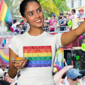 Gay Pride Classic Faux Silk Regenboog Vlag LGBT Co T-shirt