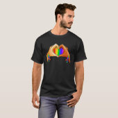 Gay Pride Clothing LGBT Rainbow Flag Heart LGBT Pr T-shirt (Voorkant volledig)