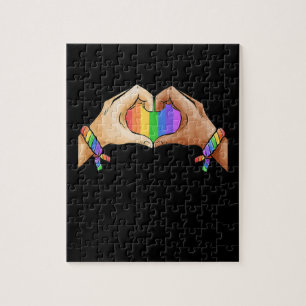 Gay Pride Clothing LGBT Rainbow Flag Heart Unicorn Legpuzzel