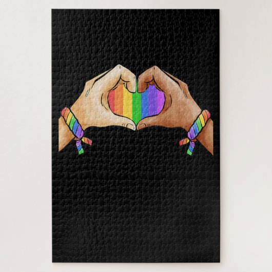 Gay Pride Clothing LGBT Rainbow Flag Heart Unicorn Legpuzzel (Verticaal)