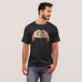 Gay Pride Clothing LGBT Rainbow Flag Heart Unity T-shirt (Voorkant volledig)