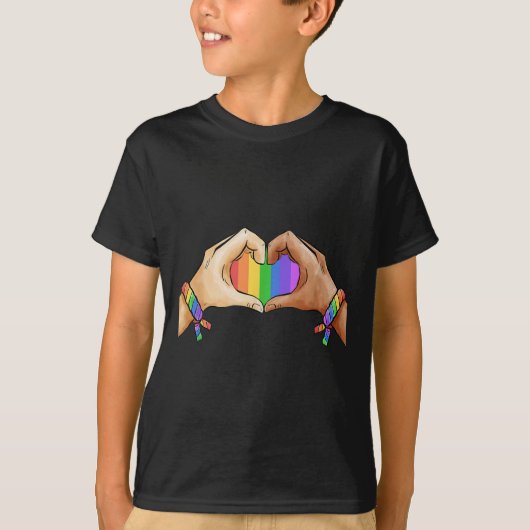 Gay Pride Clothing LGBT Rainbow Flag Pride Month T-shirt (Voorkant)