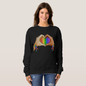 Gay Pride Clothing Lgbt Rainbow Flag T-shirt Heart (Voorkant volledig)
