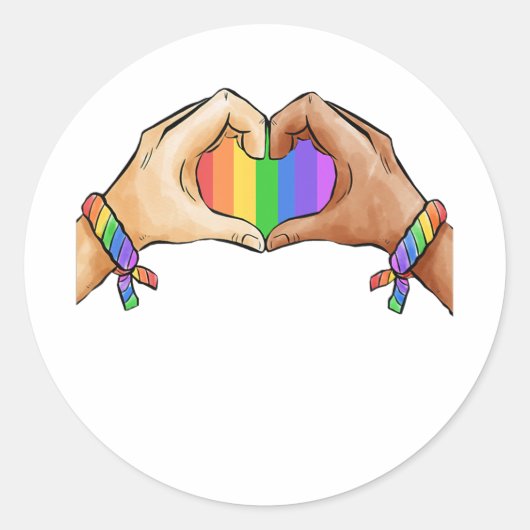 Gay ?Pride Clothing Lgbt Rainbow Ronde Sticker (Voorkant)
