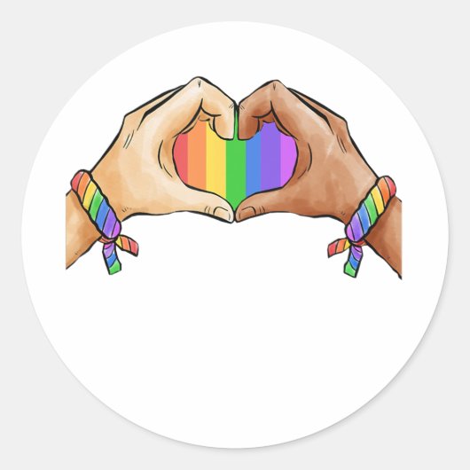 Gay ?Pride Clothing Lgbt Rainbow Ronde Sticker (Voorkant)
