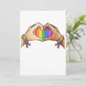 Gay ?Pride Clothing Lgbt Rainbow  Save The Date (Staand voorkant)