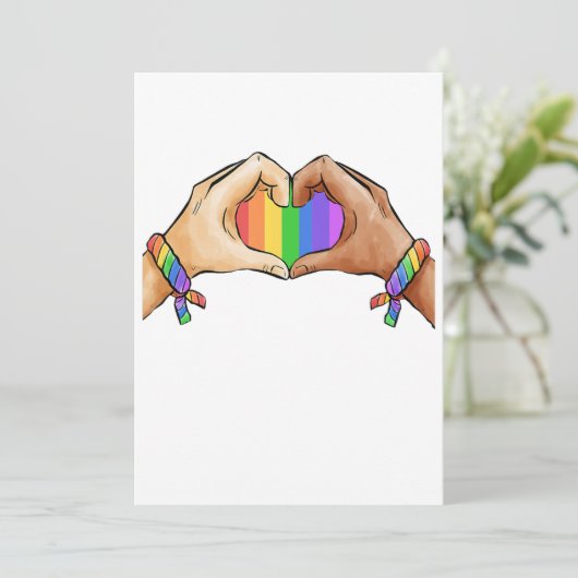 Gay ?Pride Clothing Lgbt Rainbow  Save The Date (Staand voorkant)