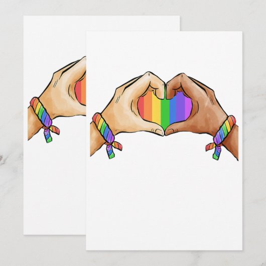 Gay ?Pride Clothing Lgbt Rainbow  Save The Date (Voorkant / Achterkant)