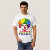 Gay Pride Clown Mannen Basic T-Shirt (Voorkant volledig)