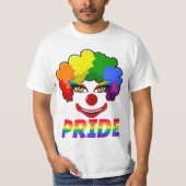 Gay Pride Clown Mannen Basic T-Shirt (Voorkant)
