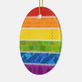 Gay Pride Colors Keramisch Ornament (Links)