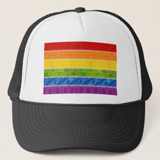 Gay Pride Colors Trucker Pet (Voorkant)