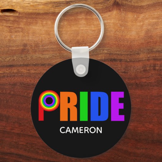 Gay Pride Cool Gepersonaliseerde LGBTQ Sleutelhanger (Achterkant)