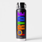 Gay Pride Cool Rainbow Persoonlijke LGBTQ Waterfles (Achterkant)