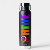 Gay Pride Cool Rainbow Persoonlijke LGBTQ Waterfles (Voorkant)