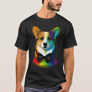Gay Pride Corgi Hond LGBT Regenboogvlag op Welsh C T-shirt