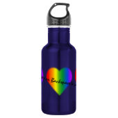 Gay Pride Custom Rainbow Love Bottle Waterfles (Voorkant)