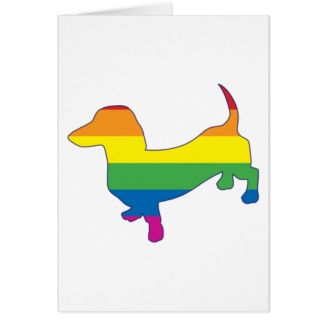 Gay Pride Dachshund/Wiener (Voorkant)