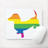 Gay Pride Dachshund/Wiener Muismat (Met muis)