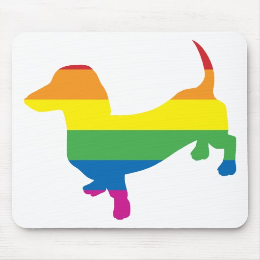 Gay Pride Dachshund/Wiener Muismat (Voorkant)