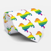 Gay Pride Dachshund/Wiener Stropdas (Opgerold)