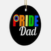 Gay Pride Dad LGBTQ Vaderdag Keramisch Ornament (Rechts)