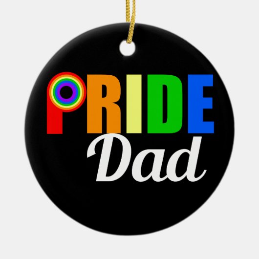 Gay Pride Dad LGBTQ Vaderdag Keramisch Ornament (Voorkant)