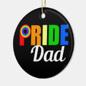 Gay Pride Dad LGBTQ Vaderdag Keramisch Ornament (Links)
