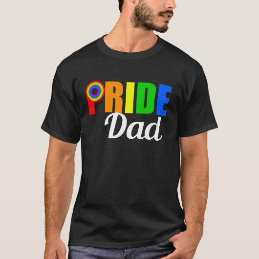 Gay Pride Dad LGBTQ Vaderdag T-shirt (Voorkant)