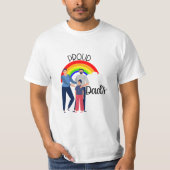 Gay Pride Dads Tee Shirt (Voorkant)