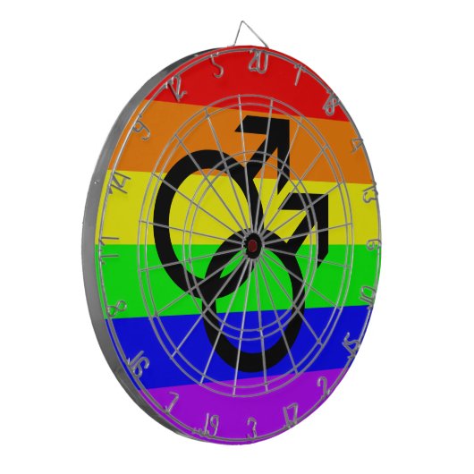 Gay Pride Dartbord (Voorkant Links)