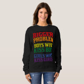 Gay Pride De wereld heeft groter probleem LHBTQ Pr Trui (Voorkant volledig)