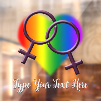 Gay Pride Decal Personalized Rainbow Window Cling