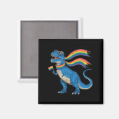 Gay Pride Dino Trex Regenboog Vlag LGBT Ally Magneet (Voorkant / Achterkant)